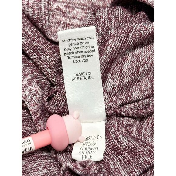 Athleta Gap Women's Pose Layer Top Cutout Back Heather Purple Pink Marble XS - Picture 10 of 11